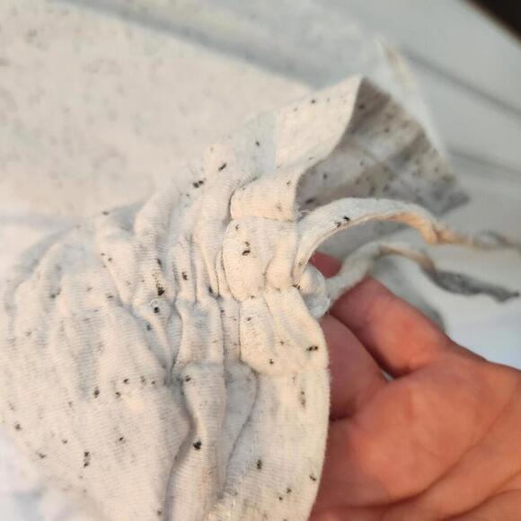 Be Boundless XXL/2XG Women's Casual Top Speckled White with Drawstring Detail - Picture 3 of 7